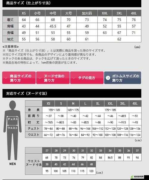 日本尺码与亚洲尺码区别：差异知多少